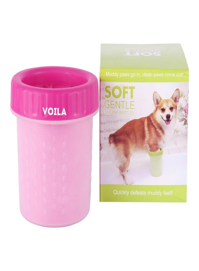 Voila Dog Paw Cleaner Cup, Portable & Easy-to-Use Pet Paw Washer for Dogs & Cats, Gentle Silicone Bristles for Safe Cleaning, Ideal for Small, Medium & Large Breeds, (Pack of 2) Pink - Image 5